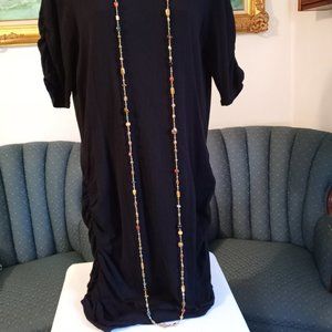 Beautiful Assortment Colors Shapes Beaded 78" EUC Necklace-Item #214